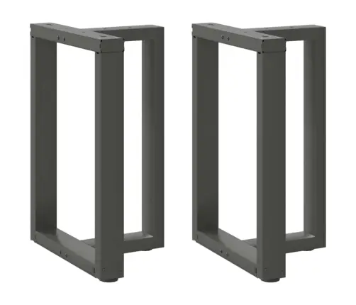 Ēdamgalda Kājas, 2 Gab., T-Veida, Antracīta Krāsa, 50X35X(72-73) Cm, Tērauds Vidaxl