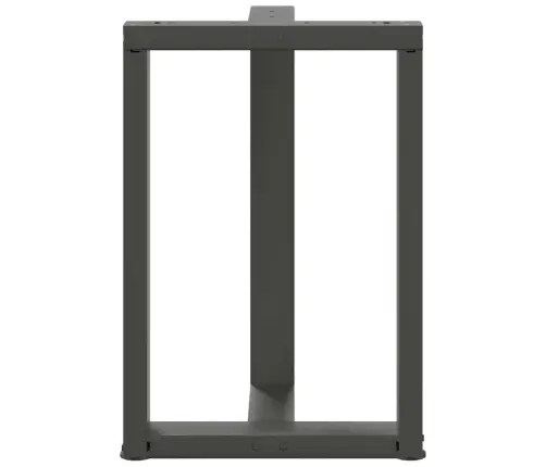 Ēdamgalda Kājas, 2 Gab., T-Veida, Antracīta Krāsa, 50X35X(72-73) Cm, Tērauds Vidaxl