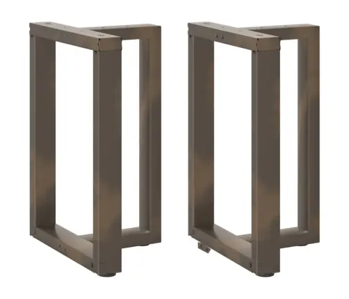 Ēdamgalda Kājas, 2 Gab., T-Veida, Melnas, 50X35X(72-73) Cm, Tērauds Vidaxl