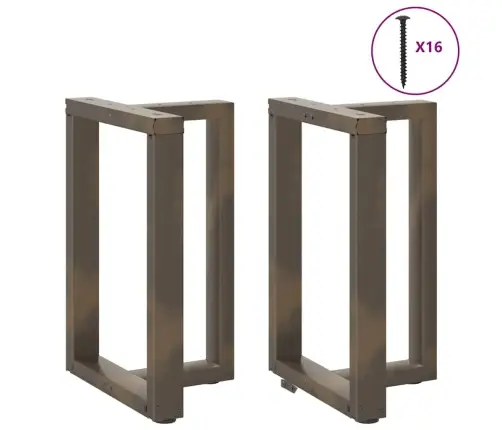 Ēdamgalda Kājas, 2 Gab., T-Veida, Melnas, 50X35X(72-73) Cm, Tērauds Vidaxl