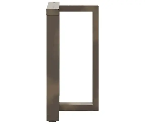 Ēdamgalda Kājas, 2 Gab., T-Veida, Melnas, 50X35X(72-73) Cm, Tērauds Vidaxl