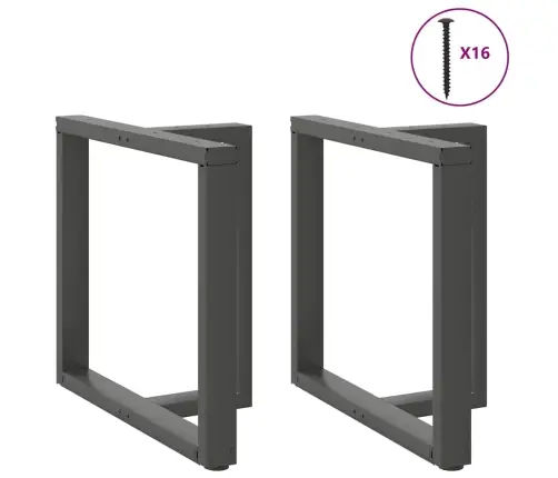 Söögilaua Jalad, T-Kujulised, 2 Tk, Antratsiithall, 70 X 35 X (72-73) cm Teras
