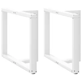 Ēdamgalda Kājas, 2 Gab., T-Veida, Baltas, 90X35X(72-73) Cm, Tērauds Vidaxl