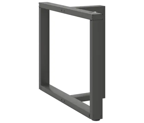 Ēdamgalda Kājas, 2 Gab., T-Veida, Antracīta Krāsa, 90X35X(72-73) Cm, Tērauds Vidaxl