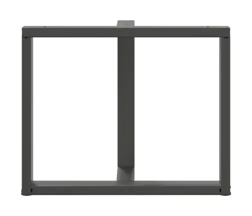 Ēdamgalda Kājas, 2 Gab., T-Veida, Antracīta Krāsa, 90X35X(72-73) Cm, Tērauds Vidaxl