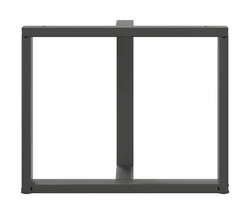 Ēdamgalda Kājas, 2 Gab., T-Veida, Antracīta Krāsa, 100X35X(72-73) Cm, Tērauds Vidaxl