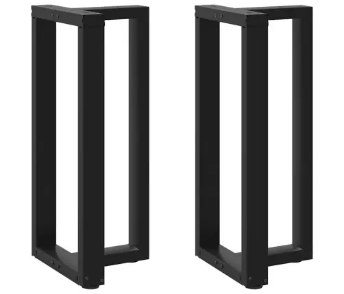 Bāra Galda Kājas, T-Veida, 2 Gab., Melnas, 40X35X(90-91) Cm, Tērauds Vidaxl