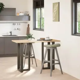 Bāra Galda Kājas, T-Veida, 2 Gab., Melnas, 40X35X(90-91) Cm, Tērauds Vidaxl