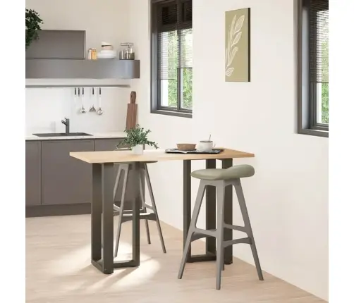 Bāra Galda Kājas, T-Veida, 2 Gab., Melnas, 40X35X(90-91) Cm, Tērauds Vidaxl