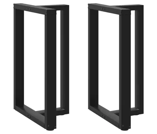 Bāra Galda Kājas, T-Veida, 2 Gab., Melnas, 60X35X(90-91) Cm, Tērauds Vidaxl