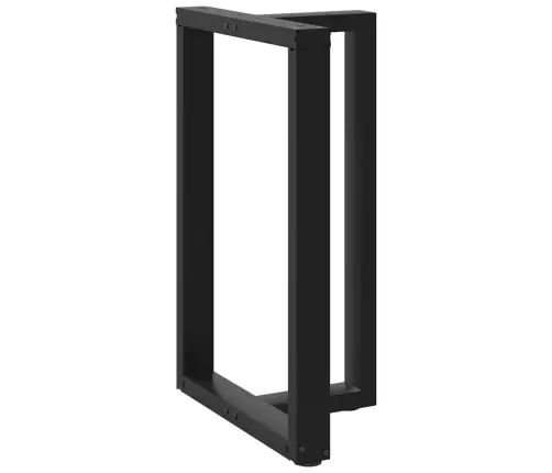 Bāra Galda Kājas, T-Veida, 2 Gab., Melnas, 60X35X(90-91) Cm, Tērauds Vidaxl