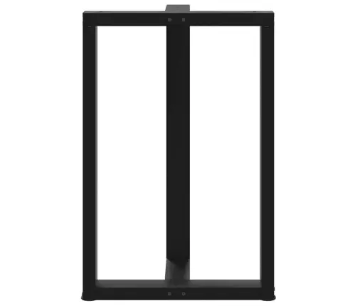 Bāra Galda Kājas, T-Veida, 2 Gab., Melnas, 60X35X(90-91) Cm, Tērauds Vidaxl