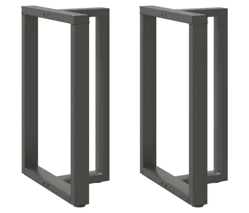 Baro Stalo Kojos, T Formos, 2 Vnt., Antracito Spalvos, 60X35X(90-91) cm Plienas