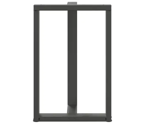 Baro Stalo Kojos, T Formos, 2 Vnt., Antracito Spalvos, 60X35X(90-91) cm Plienas