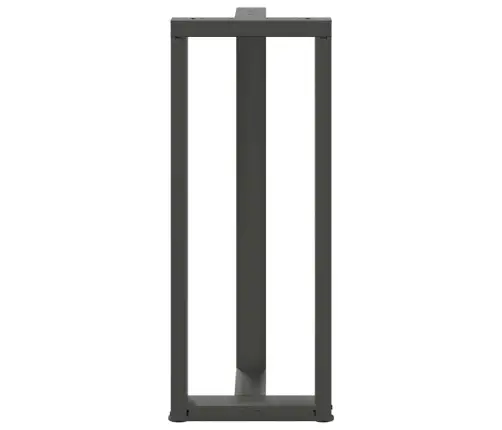 Bāra Galda Kājas, T-Veida, 2 Gab., Antracīta Krāsā, 40X35X(100-101) Cm, Tērauds Vidaxl