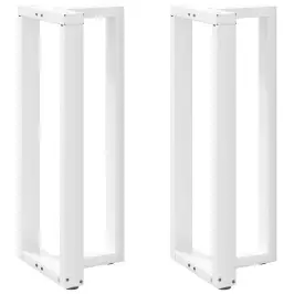 Baro Stalo Kojos, T Formos, 2 Vnt., Baltos, 50X35X(100-101) cm Plienas