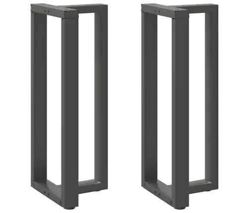 Baro Stalo Kojos, T Formos, 2 Vnt., Antracito Spalvos, 50X35X(100-101) cm Plienas