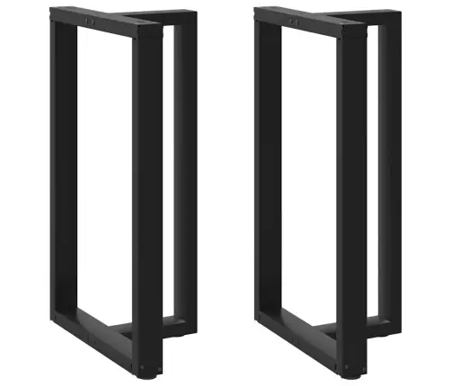 Bāra Galda Kājas, 2 Gab., T-Veida, Melnas, 60X35X(100-101) Cm, Tērauds Vidaxl