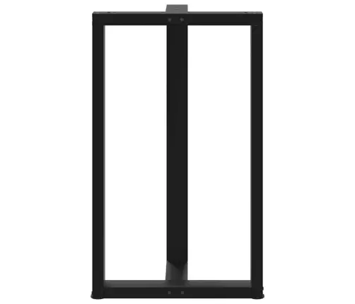 Bāra Galda Kājas, 2 Gab., T-Veida, Melnas, 60X35X(100-101) Cm, Tērauds Vidaxl