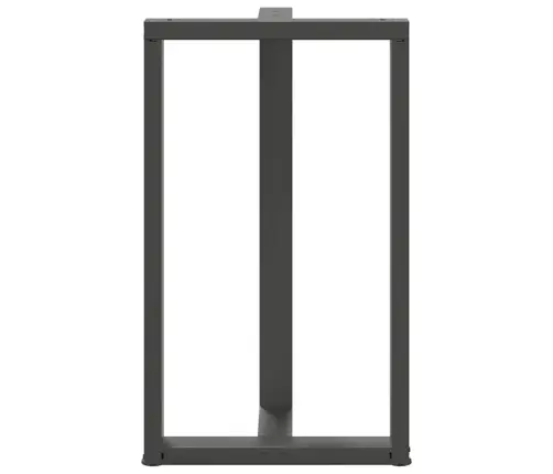 Baro Stalo Kojos, T Formos, 2 Vnt., Antracito Spalvos, 60X35X(100-101) cm Plienas