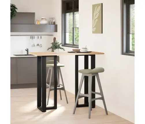 Baro Stalo Kojos, T Formos, 2 Vnt., Juodos, 40X35X(110-111) cm Plienas