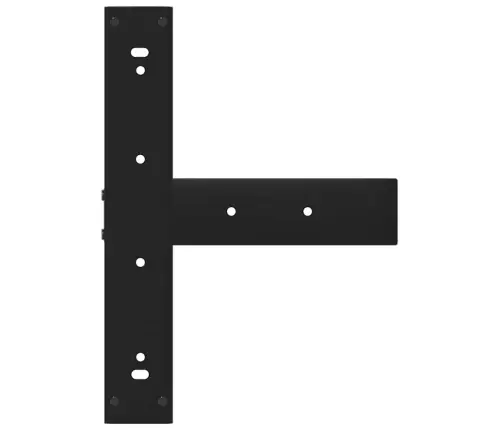 Baro Stalo Kojos, T Formos, 2 Vnt., Juodos, 40X35X(110-111) cm Plienas