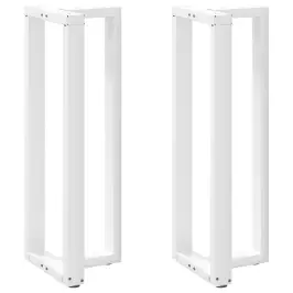 Bāra Galda Kājas, T-Veida, 2 Gab., Baltas, 40X35X(110-111) Cm, Tērauds Vidaxl