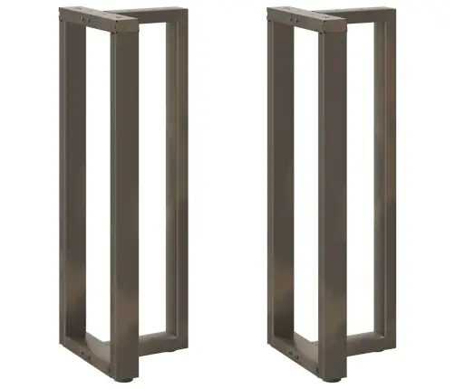 Bāra Galda Kājas, T-Veida, 2 Gab., Melnas, 50X35X(110-111) Cm, Tērauds Vidaxl