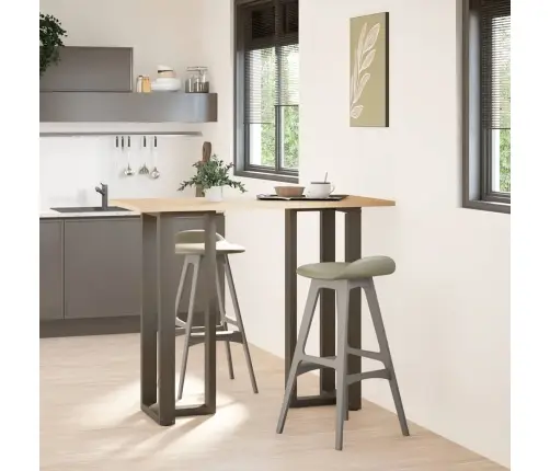 Bāra Galda Kājas, T-Veida, 2 Gab., Melnas, 50X35X(110-111) Cm, Tērauds Vidaxl