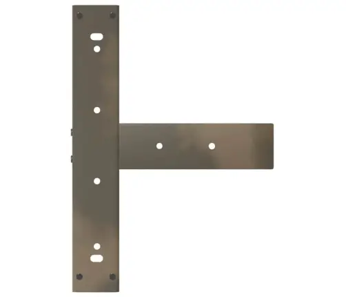 Bāra Galda Kājas, T-Veida, 2 Gab., Melnas, 50X35X(110-111) Cm, Tērauds Vidaxl