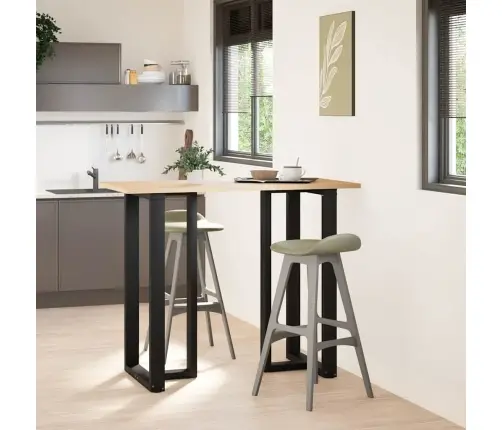 Bāra Galda Kājas, T-Veida, 2 Gab., Melnas, 60X35X(110-111) Cm, Tērauds Vidaxl