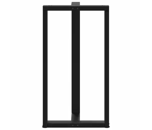 Bāra Galda Kājas, T-Veida, 2 Gab., Melnas, 60X35X(110-111) Cm, Tērauds Vidaxl