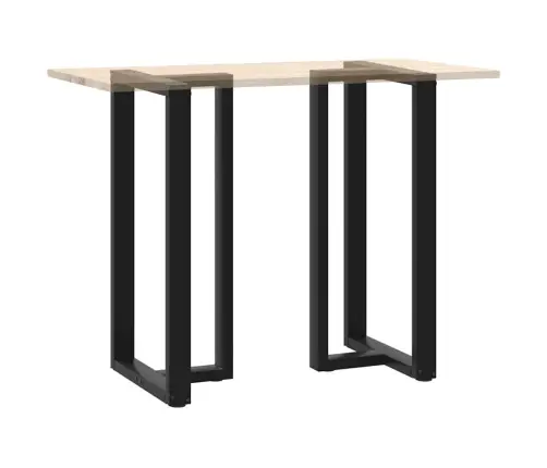 Bāra Galda Kājas, T-Veida, 2 Gab., Melnas, 60X35X(110-111) Cm, Tērauds Vidaxl