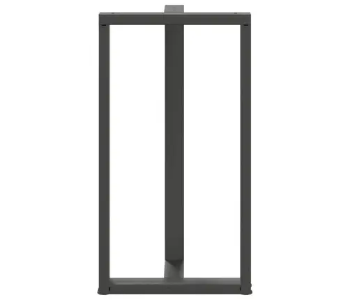 Bāra Galda Kājas, T-Veida, 2 Gab., Antracīta Krāsā, 60X35X(110-111) Cm, Tērauds Vidaxl