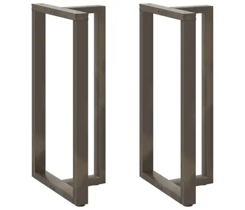 Baro Stalo Kojos, T Formos, 2 Vnt., Juodos, 60X35X(110-111) cm Plienas