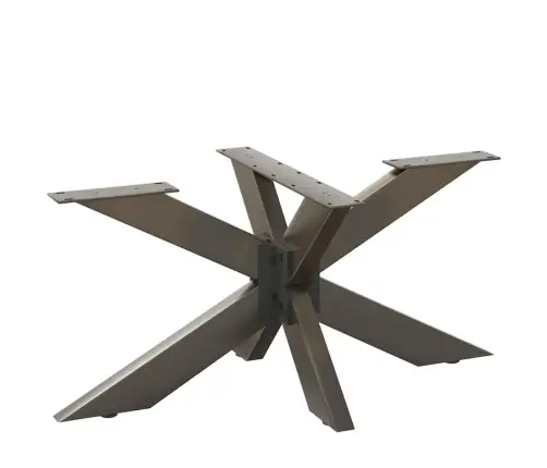 Kafijas Galdiņa Kāja, Zirnekļa Forma, Melna, 98X58X(42-43) Cm, Tērauds Vidaxl