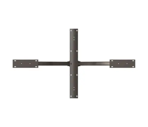 Ēdamgalda Kāja, Zirnekļa Forma, Melna, 120X68X(72-73) Cm, Tērauds Vidaxl