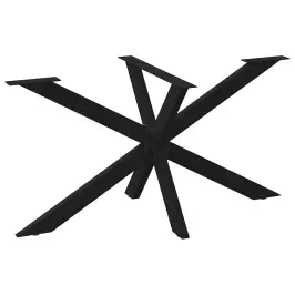 Ēdamgalda Kāja, Zirnekļa Forma, Melna, 150X78X(72-73) Cm, Tērauds Vidaxl