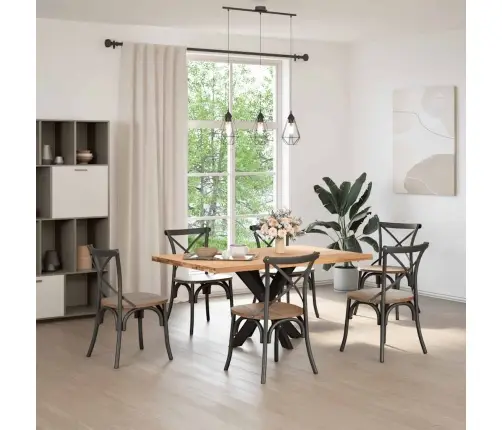 Söögilaua Jalg, Ämblikukujuline, Must, 85 X 85 X (72–73) cm Teras