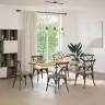 Ēdamgalda Kāja, Zirnekļa Forma, Balta, 85X85X(72-73) Cm, Tērauds Vidaxl