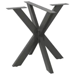 Ēdamgalda Kāja, Zirnekļa Forma, Antracīta Krāsa, 85X85X(72-73) Cm, Tērauds Vidaxl