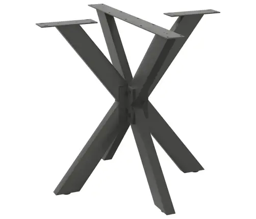 Ēdamgalda Kāja, Zirnekļa Forma, Antracīta Krāsa, 85X85X(72-73) Cm, Tērauds Vidaxl