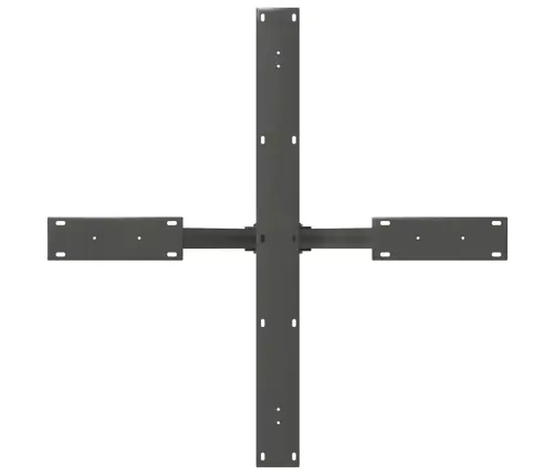 Ēdamgalda Kāja, Zirnekļa Forma, Antracīta Krāsa, 85X85X(72-73) Cm, Tērauds Vidaxl