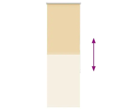 Rullo Žalūzija Bēša 40X130 Cm Auduma Platums 35,7Cm Poliesters Vidaxl