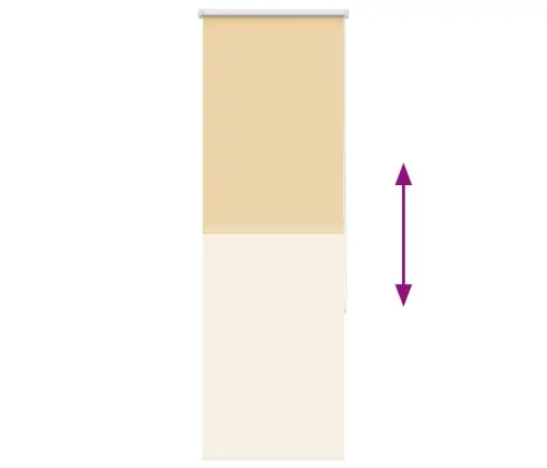 Rullo Žalūzija Bēša 55X130 Cm Auduma Platums 50,7Cm Poliesters Vidaxl