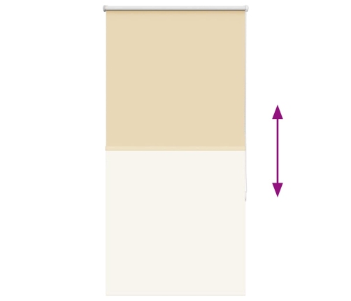 Rullo Žalūzija Bēša 85X130 Cm Auduma Platums 80,7Cm Poliesters Vidaxl