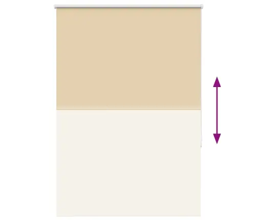 Rullo Žalūzija Bēša 105X130 Cm Auduma Platums 100,7 Cm Vidaxl