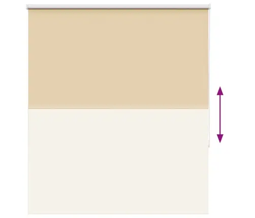 Rullo Žalūzija Blackout Bēša 130X130 Cm Auduma Platums 126,6Cm Vidaxl