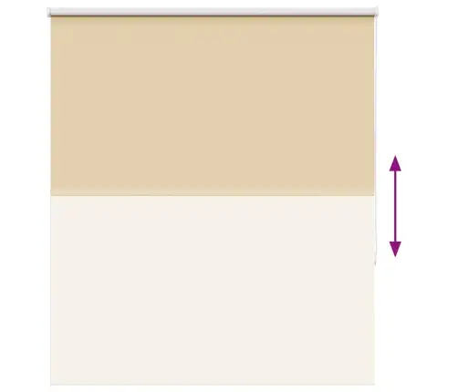 Rullo Žalūzija Blackout Bēša 135X130 Cm Auduma Platums 131,6Cm Vidaxl