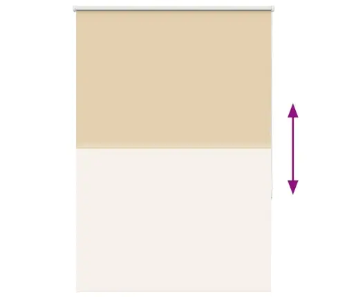 Rullo Žalūzija Bēša 95X175 Cm Auduma Platums 90,7Cm Poliesters Vidaxl